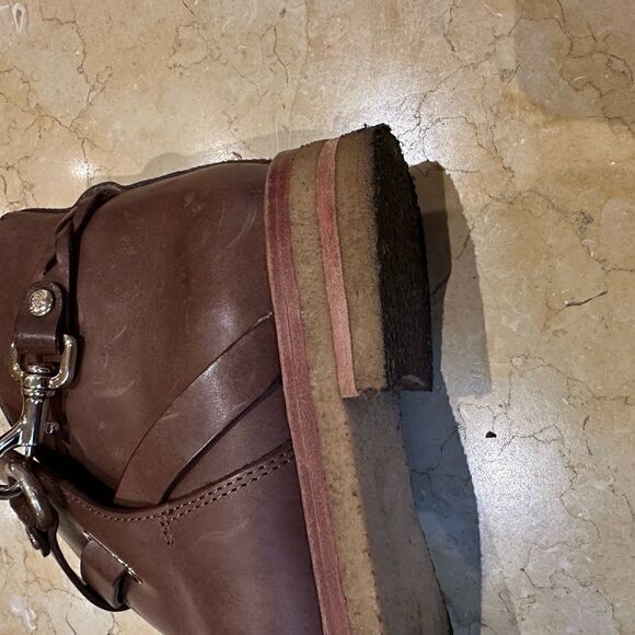 Mulberry brown leather booty with silver hardware. Size 10. Very gently worn - Picture 6 of 16